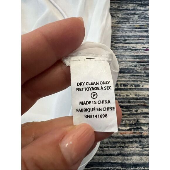 RAMY BROOK AMAL LONG BELL ACCORDION SLEEVE TIE NECK BLOUSE WHITE sz S - Picture 5 of 10